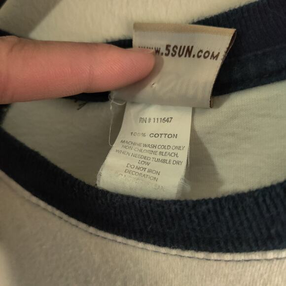 Vintage Fifth Sun Pepsi Co. T-Shirt Mens Large Short Sleeve Y2K White / Navy - Picture 4 of 8